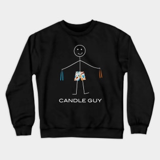 Funny Mens Candle Guy Crewneck Sweatshirt